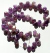 16 inch strand of 11x9mm Faceted Briolette Amethyst
